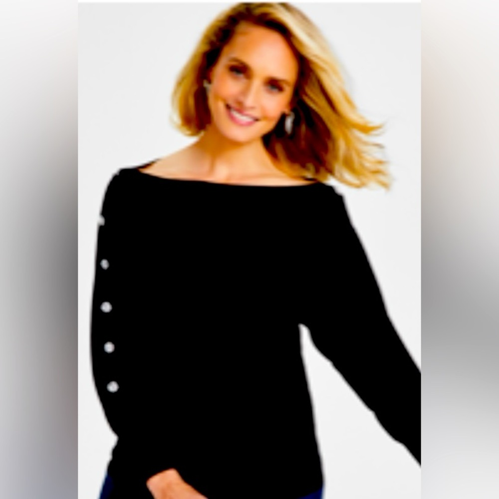 I.N.C International Concepts
Women’s Rhinesto -Button Sweater